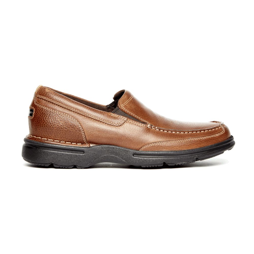 Rockport Canada Prowalker Eureka Plus Slip-On - Mens Walking Shoes Brown (CUW715239)